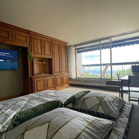 Le Panorama Studio Prive Avec Vue Magnifique Turckheim Trois Epis Exterior foto
