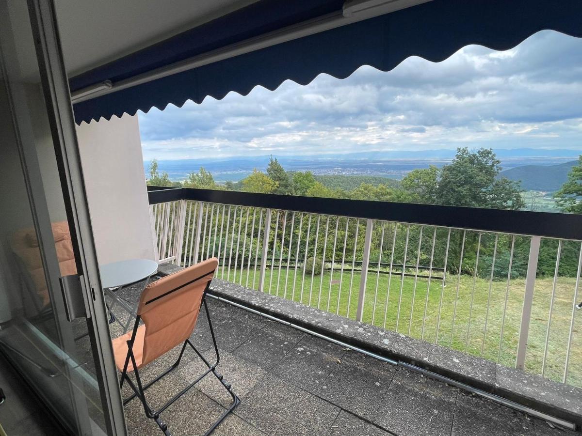 Le Panorama Studio Prive Avec Vue Magnifique Turckheim Trois Epis Exterior foto